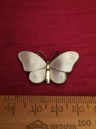 Vintage Sterling Silver Enamel Butterfly Brooch Pin By Ivar T Holth Norway Holt.