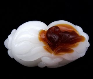 Hetian Jade Hand Carved Extra Large Pendant Sculpture Gourd Shaped 11131604