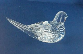 Cut Glass Dove Figurine vintage crystal bird clear sculpture statue Sun Catcher 3