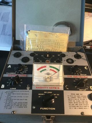 Sencore Mighty Mite Ii Tc 114 Tube Tester Vintage