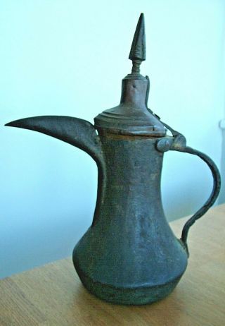 Antique Copper Dallah Coffee Pot Turkish Arabic Ottoman Empire