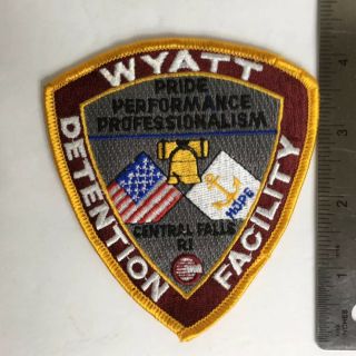 Central Falls Rhode Island Police Patch Wyatt Detention Facility Hope Ri