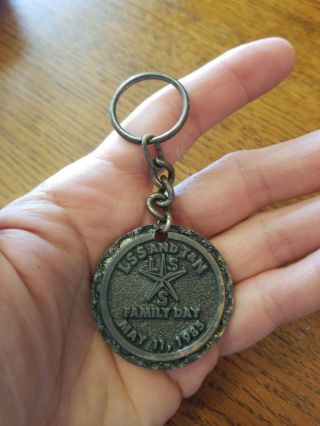 Lone Star Steel Company Vintage Employee Keychain Texas Lss T&n 1776 Coin Pp