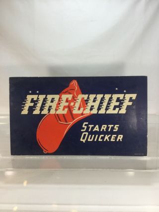 Vintage Texaco Fire Chief 1936 Gasoline Sign Doubled Sided