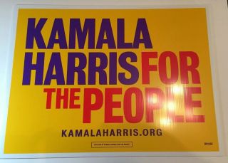 Kamala Harris Yard Sign Next Vp?2020 For The People No Stake 24”x18”