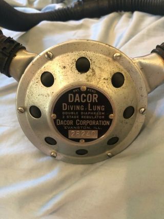 Vintage Dacor DIVING LUNG Double Hose Scuba Regulator 2