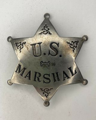 Us Marshal Star Badge Pin Old West 3 " Badge