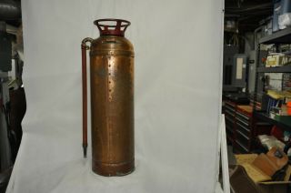 Vintage General Quick Aid Copper Fire Extinguisher From Detroit MI (empty) 2