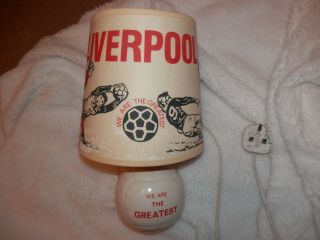 Vintage Liverpool FC Lamp & Shade circa 1960s 1970s We Are The Greatest 2