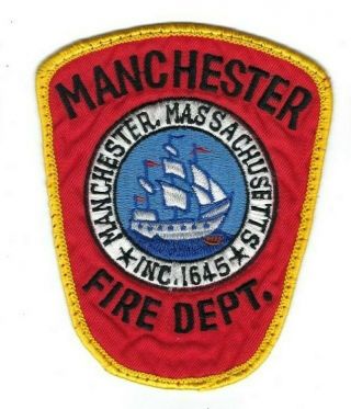 Manchester (essex County) Ma Massachusetts Fire Dept.  Patch - Clothback