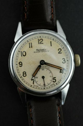 Vintage 1950s Rotary - Sport Wrist Watch.  Swiss Made.  Perfect