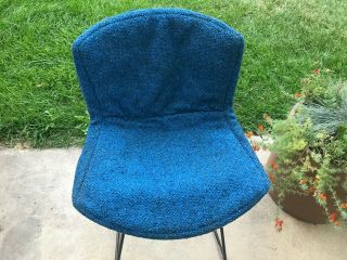 Vintage Knoll Bertoia Wire Side Chair Full Seat Cover Pad Blue Authentic