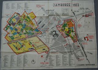 1933 Jamboree Hungary,  Large Camp Map,  Gödöllő