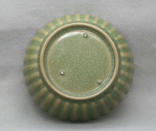 Antique Chinese Chrysanthemum Longquan Celadon Glaze Ceramic Bowl c1900s 3