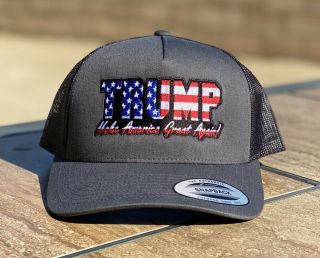 Make America Great Again - Donald Trump Hat Flag Us Black Mesh Yupoong Classic