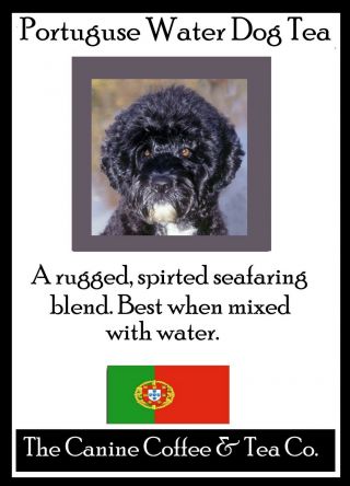 Portuguese Water Dog Tea In Collectible Tin