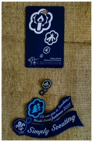 2011 World Scout Jamboree Sweden Set - Badge,  Pin And Luggage Tag