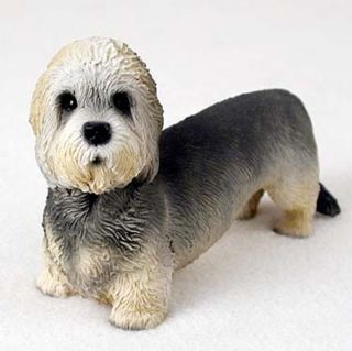 Dandie Dinmont Figurine Hand Painted Collectible Statue
