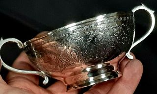 Stunning Antique Middle Eastern Islamic Silver Twin Handled Cup Bagher Parvaresh