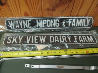 2 Estate Signs – Sky View Dairy Farm,  Wayne Nifong