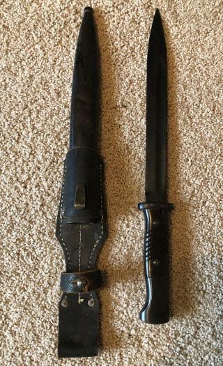 Vintage 1940 German Bayonet Fixed Blade Knife Marked Euf Horster