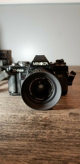 Vintage Minolta X - 700 35mm Camera And Alot Of Accessories And Lenses.