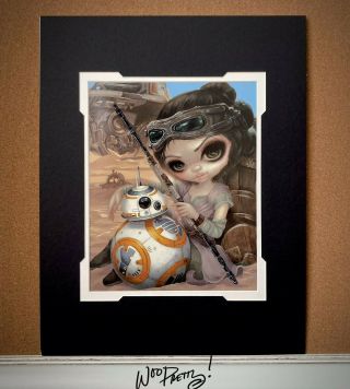 2017 Jasmine Becket Griffith Disney Star Wars Rey Bb - 8 Wonderground Deluxe Print