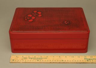 Japanese Lacquer And Wood Red Box From Japan By Gump 