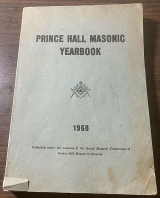Vintage Prince Hall Masonic Yearbook 1968 Book