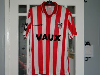 Vintage Sunderland England 1991/1994 Home Football Shirt Jersey Soccer Hummel
