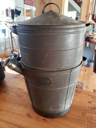 Antique Vintage Double Toledo Cooker Canner Steamer.  W/steam Whistle