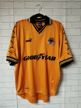 Wolverhampton Wanderers 1994 - 1995 Home Puma Vintage Football Shirt - L