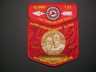Bsa Order Of The Arrow Noac 2015 Illinek Lodge 132 " 100 Years Of Our Www " Red