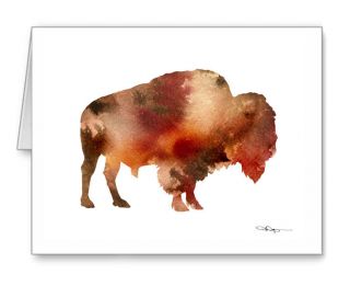 Bison Note Cards With Envelopes
