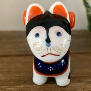 Cat Kitty Kitten Figurine Ceramic Porcelain Hand Painted Vintage Collectibles