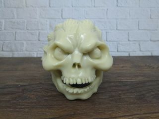 Skull Devil Demon Evil Monster Madballs Head From Billiard Ball Carved_mb15