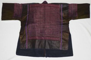Tribal Exotic Chinese Miao People Old Hand Local Cloth Embroidery Jacket Costume