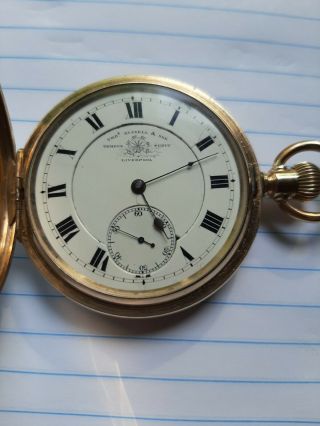 Vintage Gp Full Hunter Pocket Watch By Thomas Russell & Son