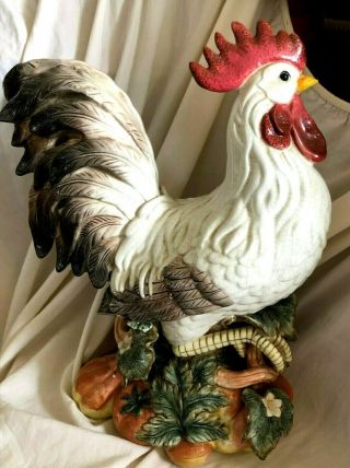 FITZ & Floyd Rooster Hand Painted Ceramic Figurine 2