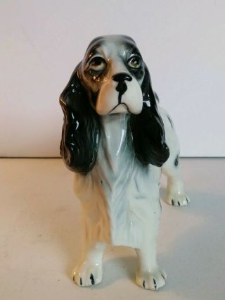 Vintage Ceramic Springer Spaniel Dog Figurine Made In Japan