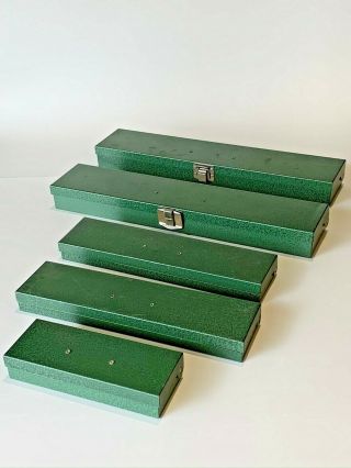 Five Vintage S - K Tool Boxes,  Assorted Sizes