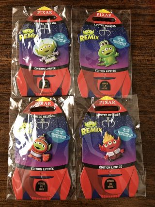 Disney Pin Pixar Fest Alien Lgm Remix Series 1 Complete Set Arlo Nemo Anger Buzz