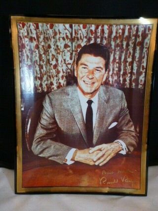 Vintage Ronald W.  Reagan 40th President Collectors Plate DISH TRAY COIN TRAY PIN 2