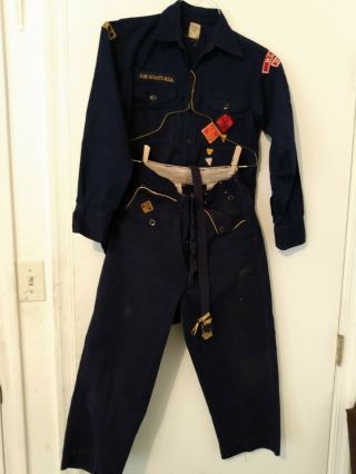 Vintage Cub Scout Uniform Shirt Pants Belt Weston West Virginia Youth