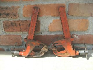 2 Vintage Carver 6 " 150mm Welding Clamps T186/6 " Made In England Tools 463b
