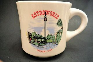 Astroworld Houston Texas Coffee Mug With Pic Of Dungeon Drop And River Rides