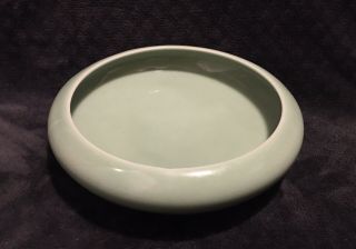 Vintage Chinese Jade Green Celadon Monochrome Pottery Brush Washer Console Bowl