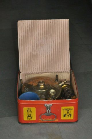Vintage Boxed Goldmohar No.  1 F Brass & Iron Stove 2