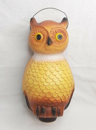 Vintage Halloween Owl Blow Mold Union Products Inc Leominster Ma.  01453
