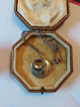 Vintage Georg Jensen Torun Denmark Sterling Silver Pendant Necklace